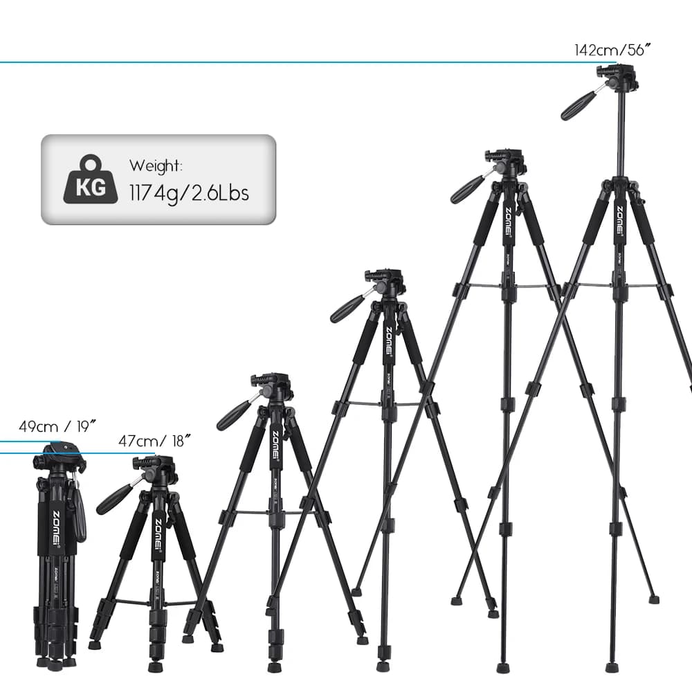 ZOMEI-Trépied de voyage portable professionnel Q111, trépied d'appareil photo en alliage d'aluminium