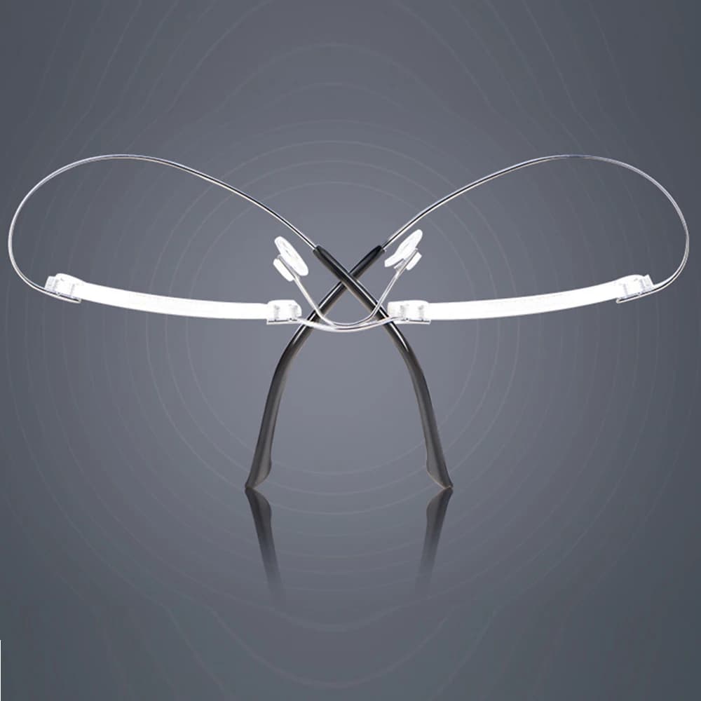 Nouveau B titane seulement 2G ultraléger élastique sans monture lunettes de lecture noir N argent ca