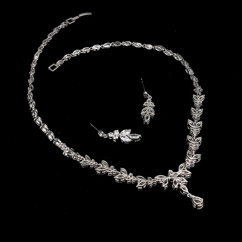 Emmaya – ensemble de bijoux exquis pour femmes, accessoires de fête de mariage, boucles d'oreilles e