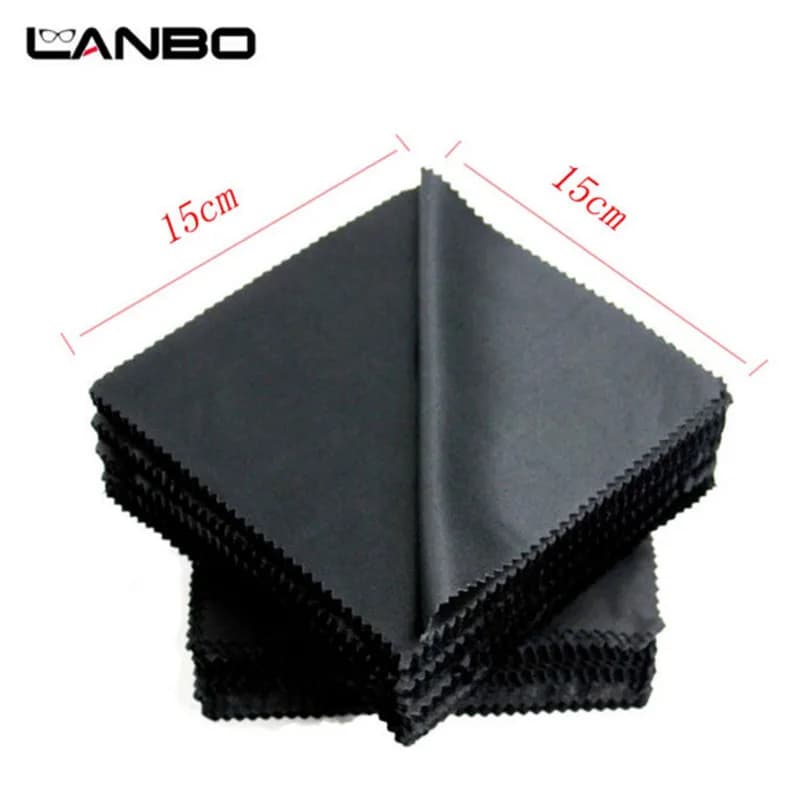 100 pièces emballage individuellement 15x15CM lentille vêtements chiffon de nettoyage microfibre lun