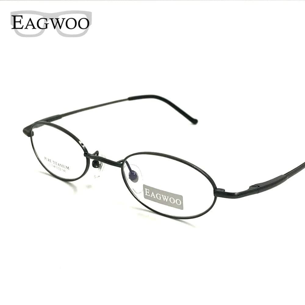 Lunettes en titane pur, petit cadre optique adapté aux lunettes de Prescription de puissance haute r
