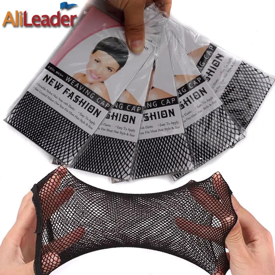 Filet à cheveux en nylon élastique pour femme, bonnet de perruque à extrémité ouverte, casquettes en