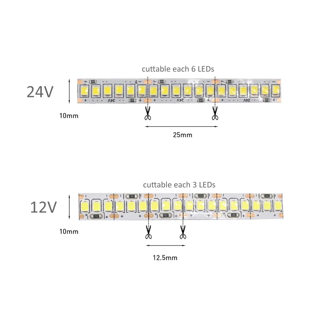 12V LED bande lumineuse 1M 2M 3M 4M 5M Fita LED bande lampe SMD 2835 240LED/M Flexible DC 12 volts b