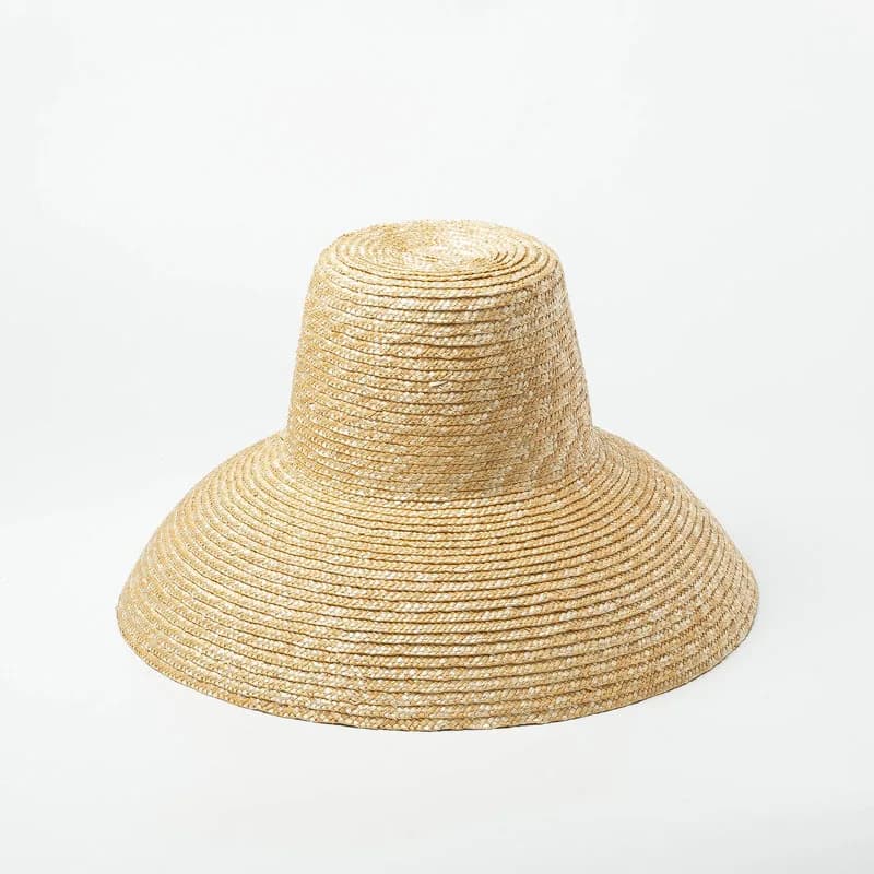 Chapeau de soleil en forme de lampe pour femme, grand bord large, chapeau de plage pour femme, chape