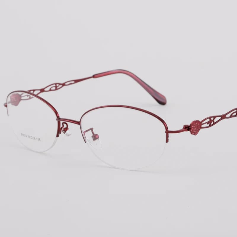 BCLEAR demi-monture alliage lunettes cadre optique Prescription Semi-jante lunettes cadre pour lunet