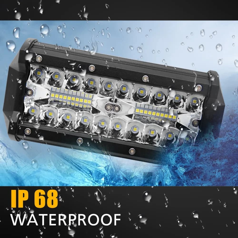 CO LIGHT 4 "2 pièces 120W barre lumineuse de travail Led 7 ''pour tracteur bateau tout-terrain camio