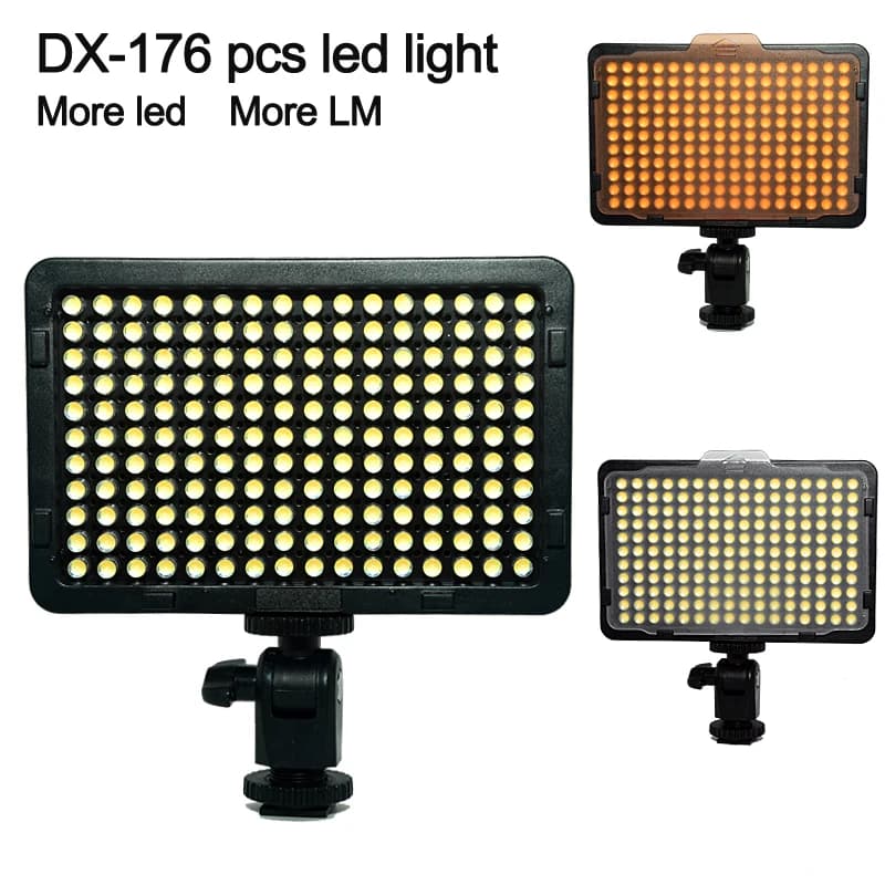 Caméra HD 176 LED, lumière pour CANON, NIKON DSLR, caméscope vidéo, livraison gratuite
