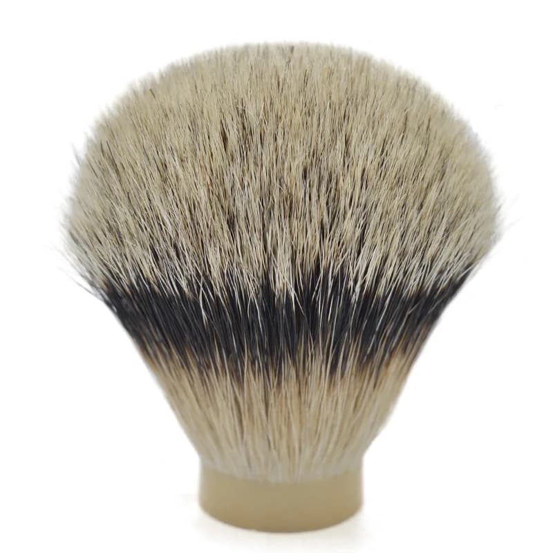 DSCOSMETIC-Tête de brosse de rasage en poils de blaireau de montagne, 26mm, pointe argentée la plus 