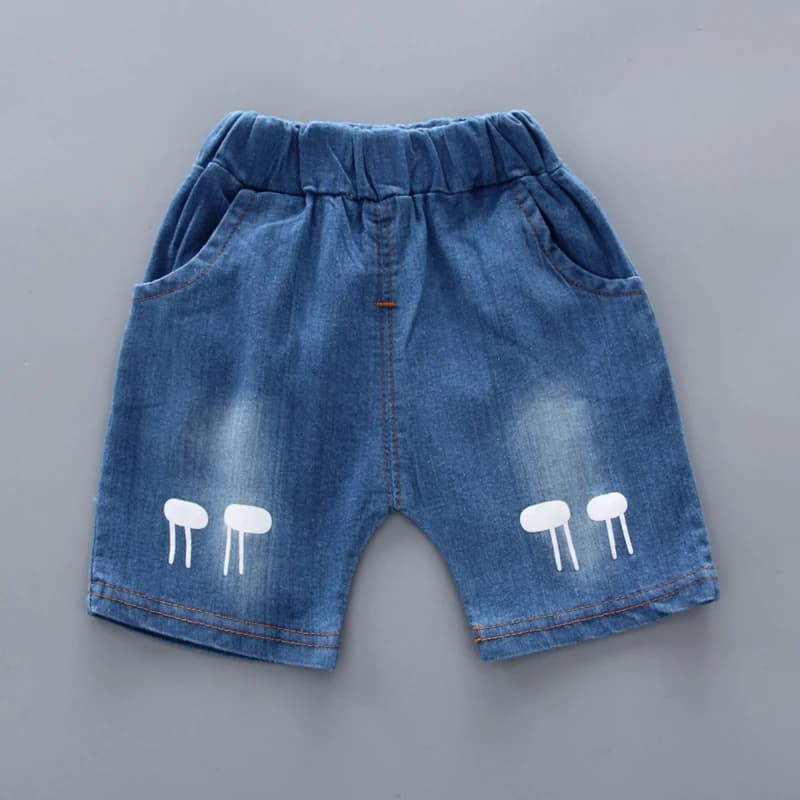 Nouvel été offre spéciale enfant en bas âge enfants bébé garçons chemise dessin animé hauts Denim Sh