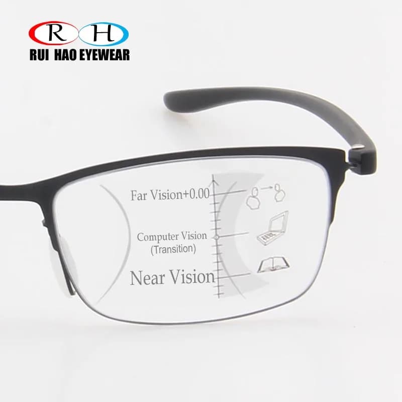 Lunettes progressives Anti-rayons bleus, pour lecture presbytie, monture à la mode, verres transpare
