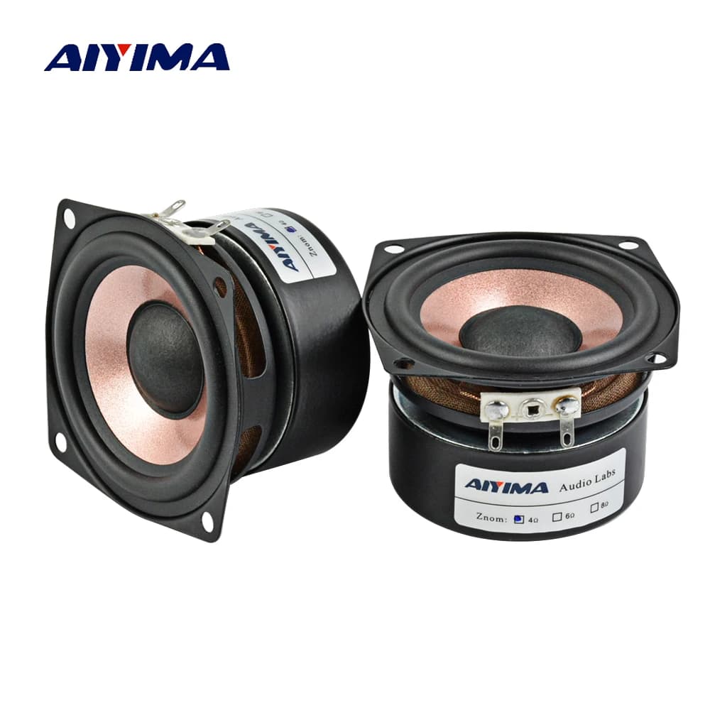 AIYIMA 2 pièces 2.5 pouces Audio gamme complète haut-parleur 4 8 Ohm HIFI Home cinéma 8-15W musique 
