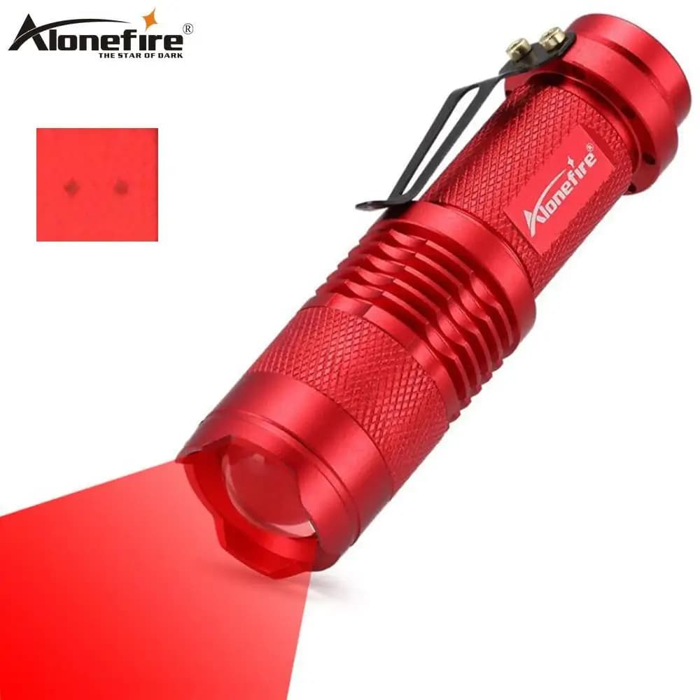 Lampe de poche à Zoom à lumière rouge, Mini chasse, abeilles, pêche, vaisseaux sanguins, astronomie,