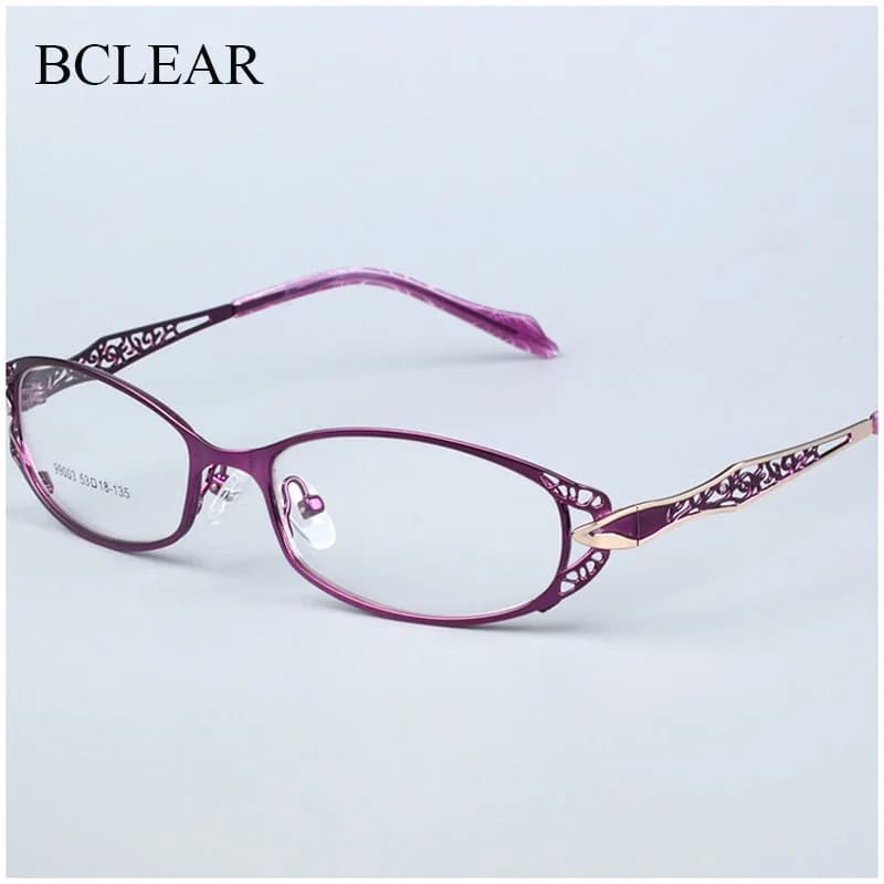 BCLEAR – monture de lunettes optiques pour femmes, monture de lunettes ajourée dorée avec fleur