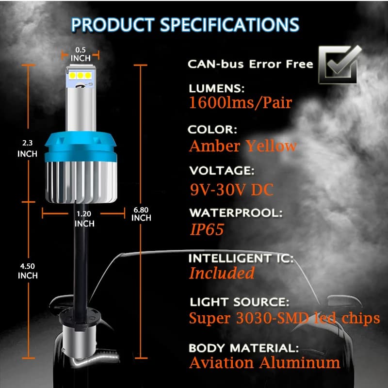 IJDM-Ampoule de voiture LED P21W, 1156, T20, W21/5W, 7443, P21/5W sous LM, W21W, 7440, BA15S, BAY15D