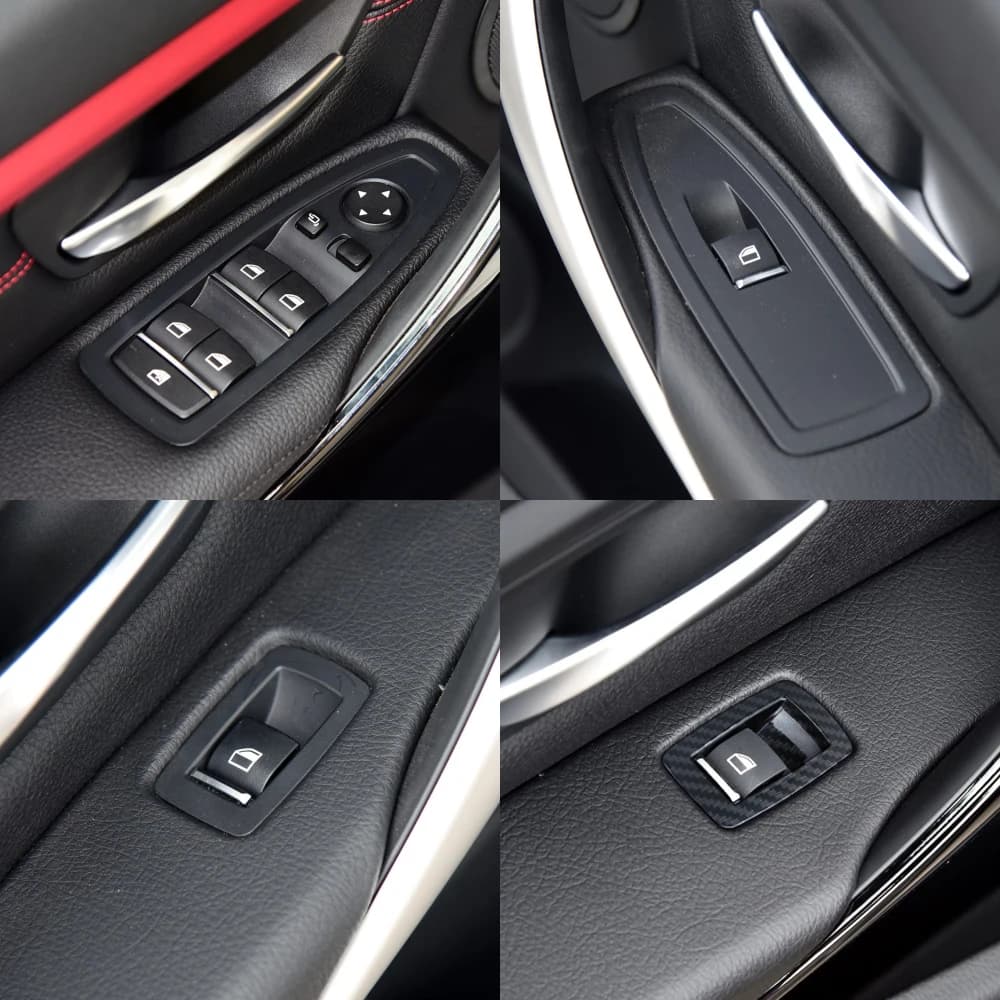 Garniture de couvercle de commutateur de lève-vitre de porte intérieure de voiture LHD RHD, pour BMW