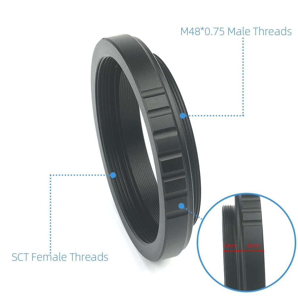 EYSDON – adaptateur de bague en T, transformation femelle en filetage mâle M48, convertisseur de fil