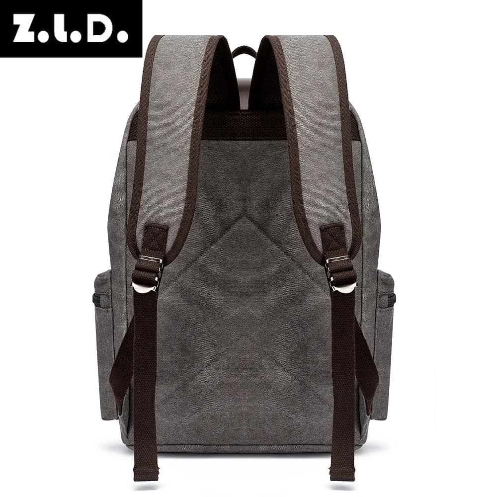Sac à dos vintage en toile rétro pour homme, grande capacité 20-35L, sac antivol résistant à l'usure