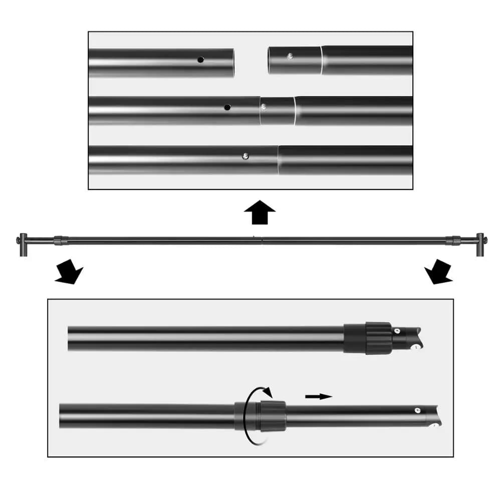 Support d'arrière-plan à Double barre transversale, système de Support d'arrière-plan pour photograp