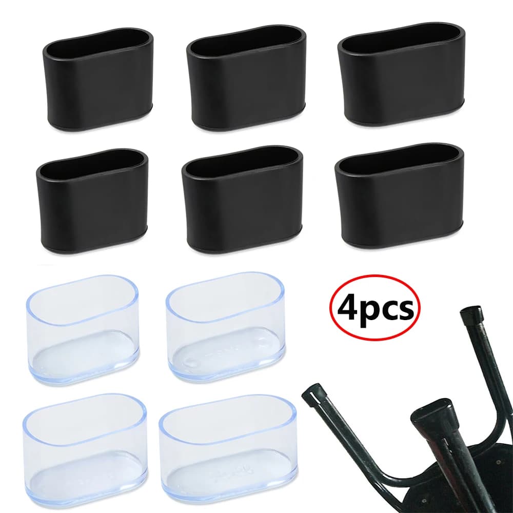 Embouts de pieds de chaise ovales coordonnants, coussinets de protection des pieds, abati eur de meu
