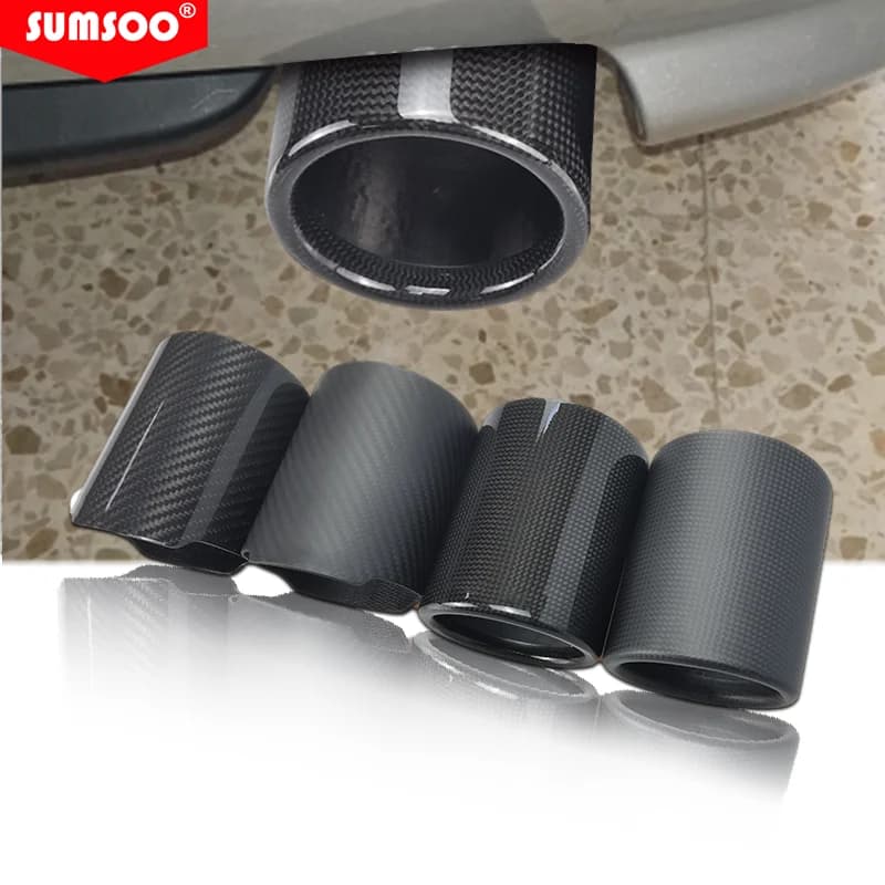 Véritable SUMSOO bouclés/droits tuyau d'échappement complet mat/brillant couverture voiture universe