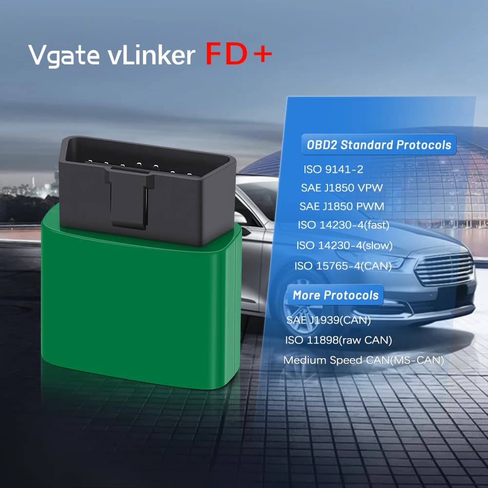 Vgate vLinker ineau ELM327 FORScan pour Ford Scan, outil de diagnostic de voiture OBD2, EAU automati