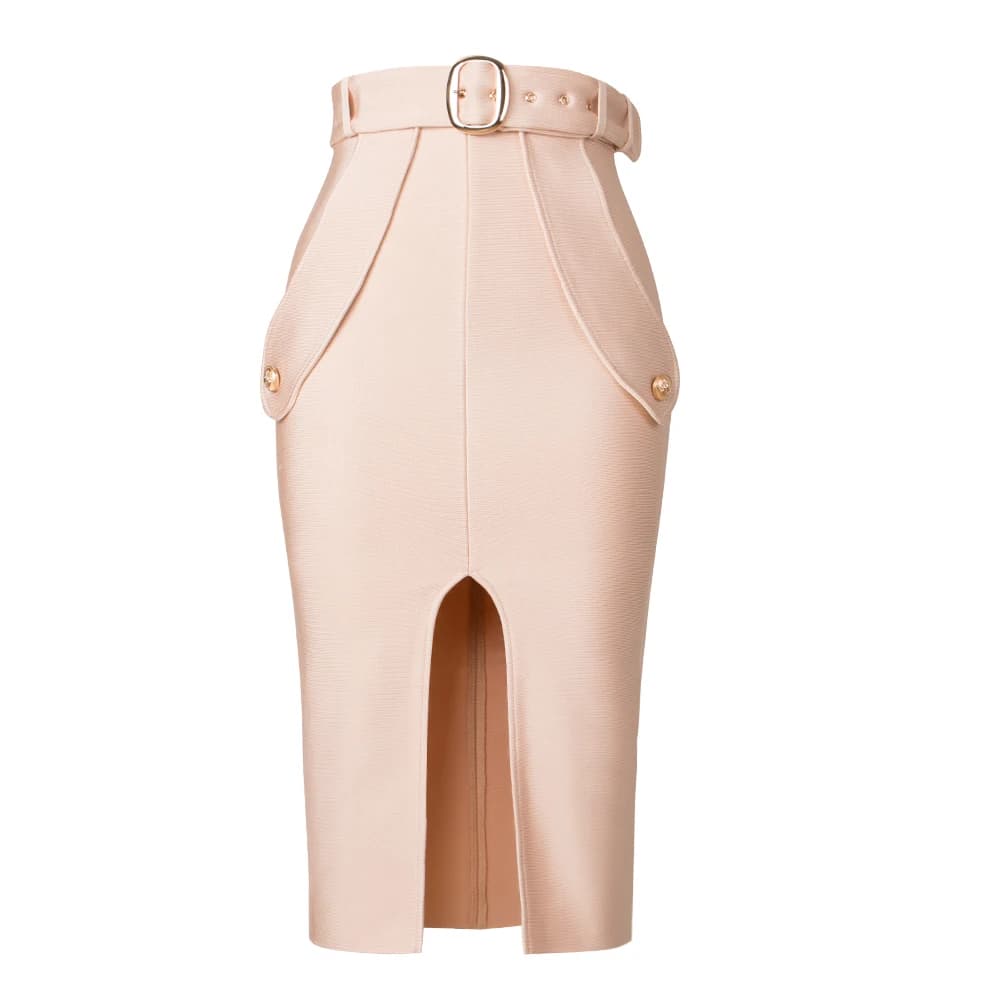Jupe moulante taille haute pour femmes, Sexy, longueur aux genoux, crayon Midi, bureau, fête, Club, 