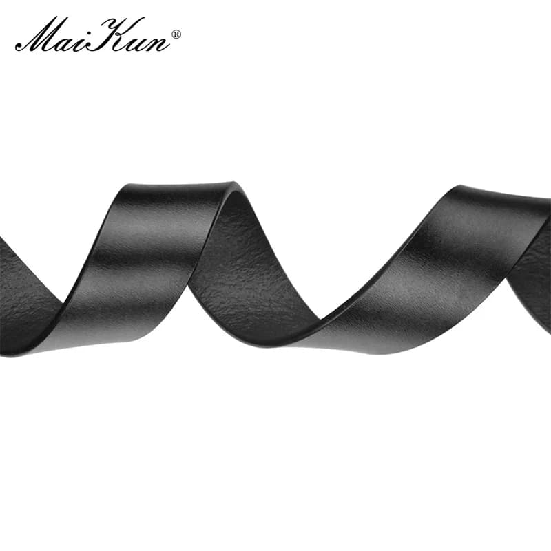 Maikun – ceinture en cuir véritable pour hommes, décontractée, de grande taille, à la mode, populair