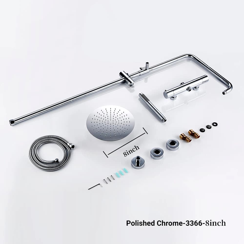 Robinet thermostatique de salle de bain, ensemble de douche, robinet mitigeur, inverseur de bras mur