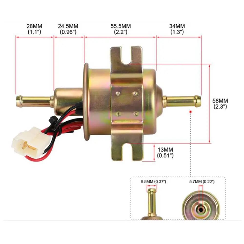 Pompe à carburant électrique universelle 12V/24V, fil de fixation de boulon basse pression, essence 