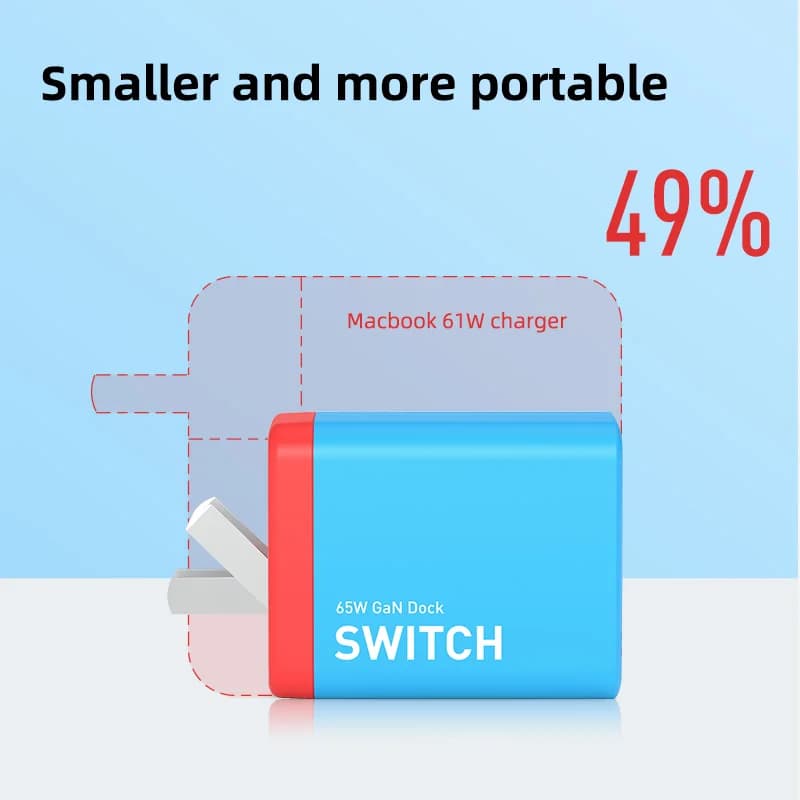 Hagibis Switch Dock pour Nintendo Switch GaN chargeur rapide Station d'accueil TV Portable 4K compat