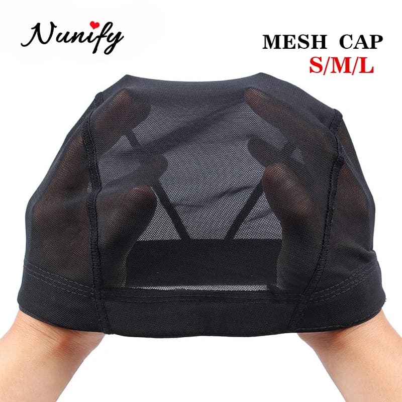Nunify 1 pièces S M L vente en gros Spandex dôme casquette pour Bonnet Perruque noir filet à cheveux