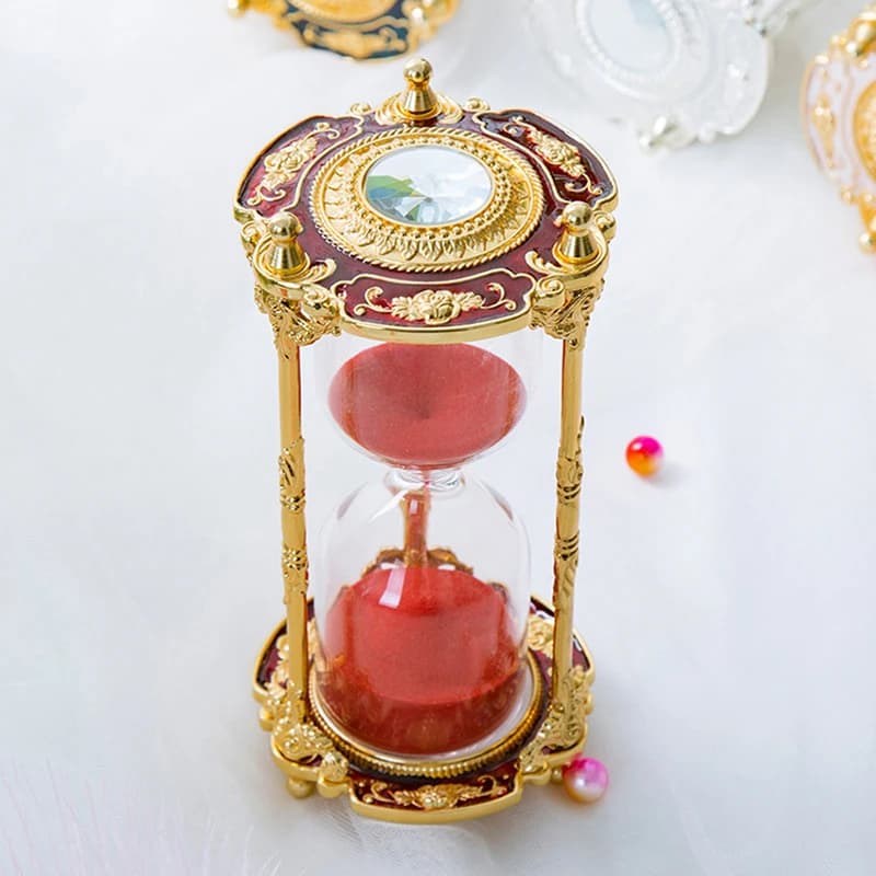 Sablier en métal avec minuterie, horloge de table créative, sable rétro, accessoires de décoration p