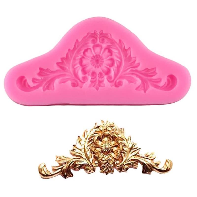 Moule de cuisine 3D en silicone, en forme de couronne baroque,ustensile de cuisson idéal pour les fo