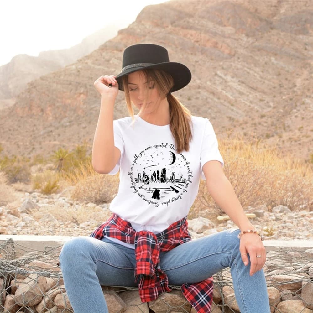 T-shirt humoristique Outlander, avec citation de WPanama lust, "You find ABLE self on A Path You Nev
