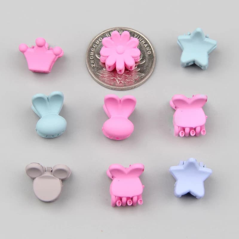 30 pièces/sac Mini pinces à cheveux mignonnes pour filles bébé épingle à cheveux colorée dessin anim