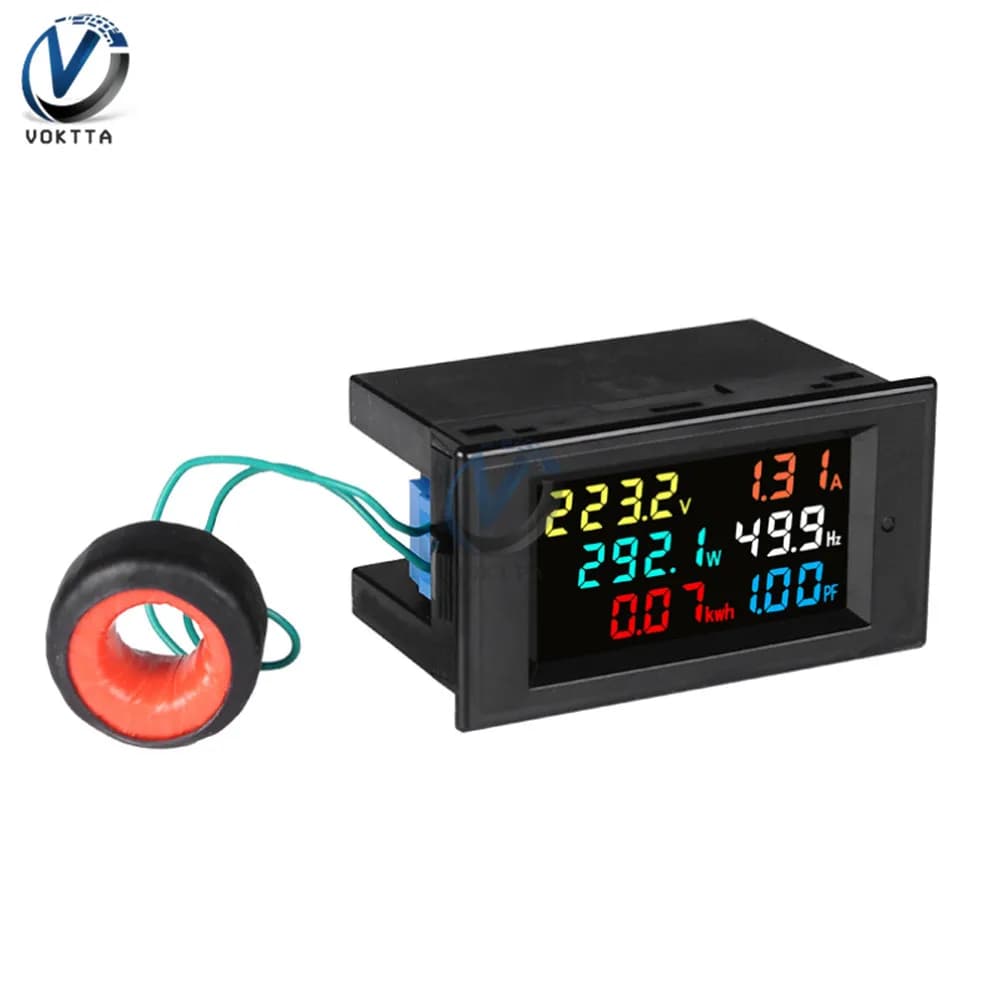 Wattmètre de panneau numérique LCD, compteur d'énergie, voltmètre de tension, ampèremètre de courant