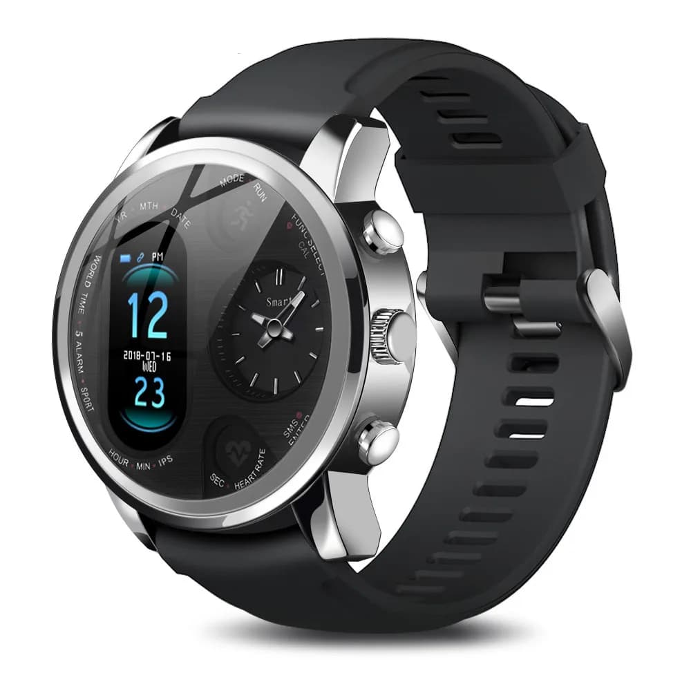 T3PRO t3 montre hybride double temps mouvement à Quartz japonais écran IPS affichage des messages ra