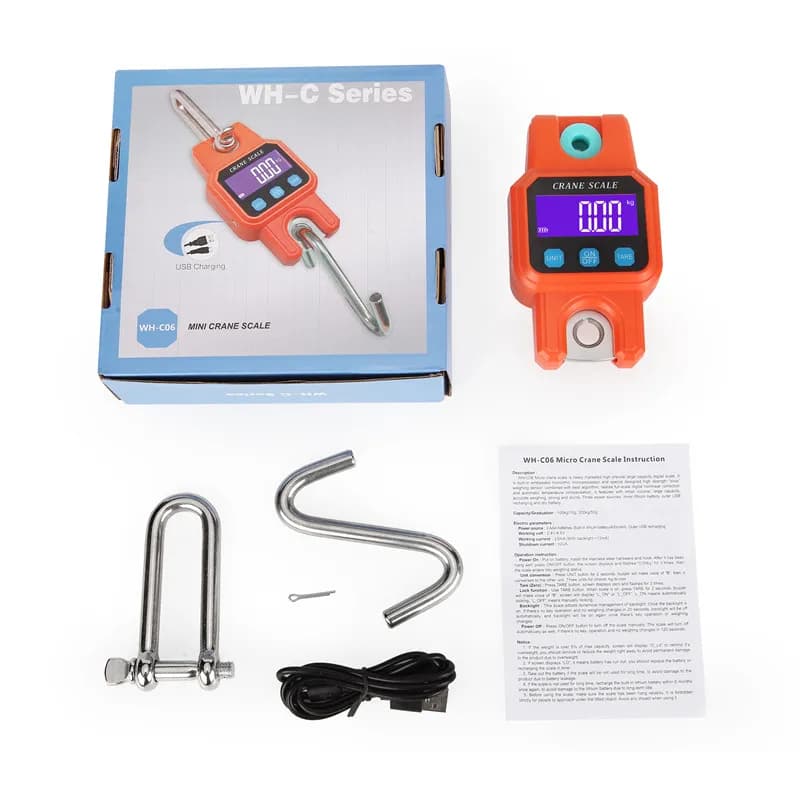 Balance de grue Compatible Bluetooth 300kg/50g, Rechargeable, Portable, suspendue, à crochet industr