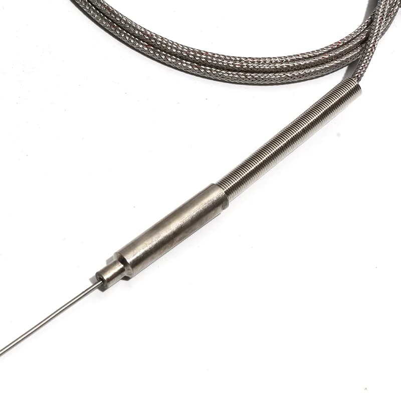 Capteur thermosensible blindé de Type K, fil de sonde pliable WRNK-191 Dia.1mm/1.5mm/2mm longueur 20