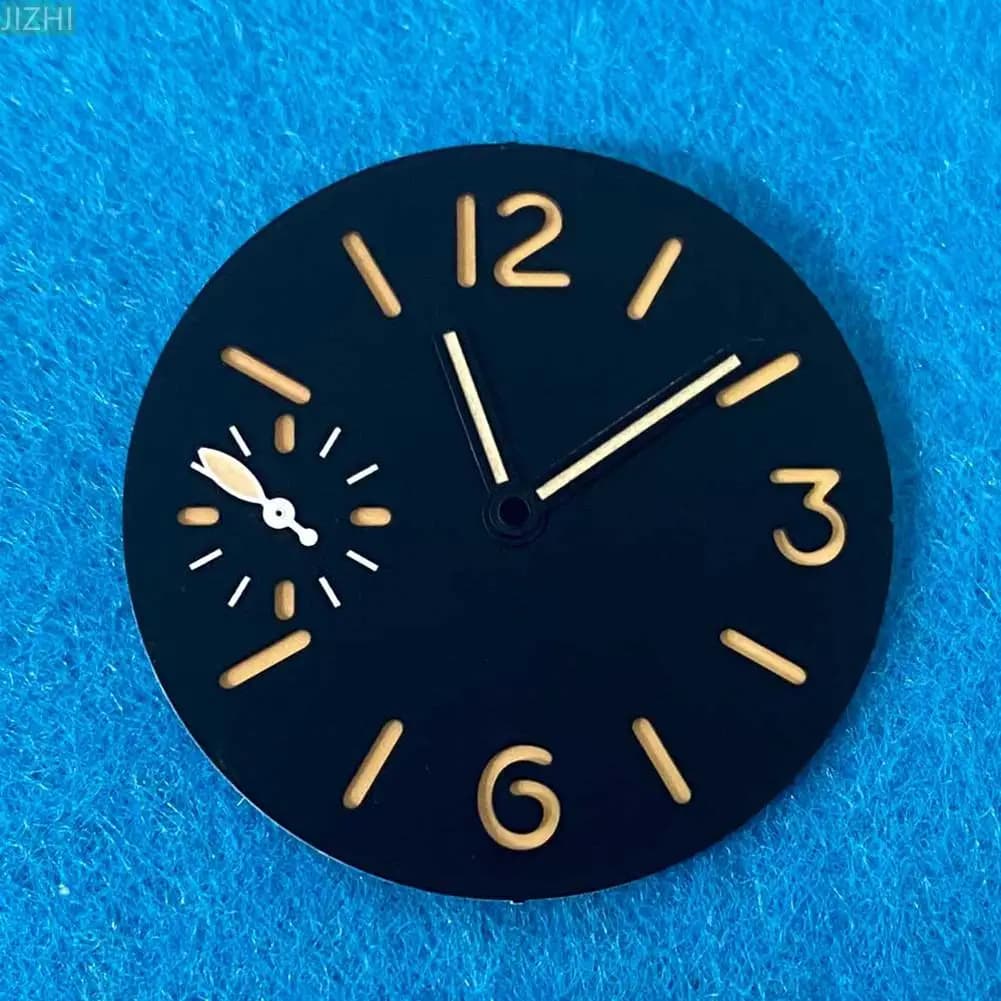 Cadran de montre lumineux vert en option, 34.5mm, Orange/vert/blanc, pour mouvement ETA 6497/ST3600