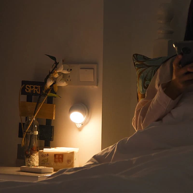Veilleuse LED avec capteur de mouvement, chargement USB, interrupteur tactile, lumière à intensité v