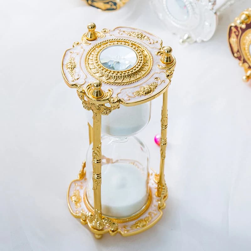 Sablier en métal avec minuterie, horloge de table créative, sable rétro, accessoires de décoration p