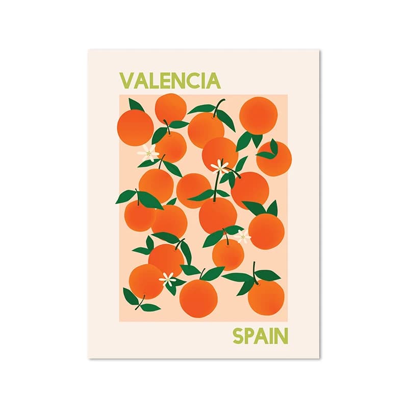 Affiches imprimées d'art de cuisine, marché de fruits, citron, aucune orange, formage, peinture sur 