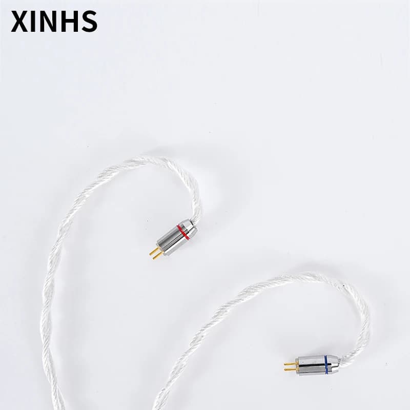 XINHS – câble de mise à niveau HIFI en cuivre plaqué argent monocristal à 4 cœurs, avec prise 3.5/2.
