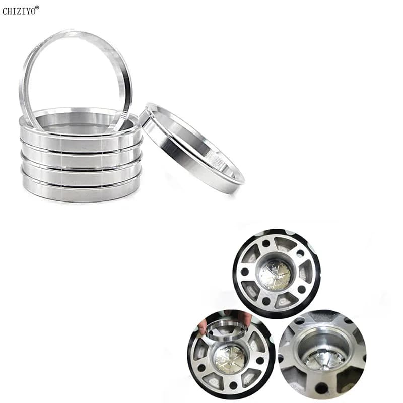 4 pièces/ensemble alésage de roue de voiture collier central moyeu anneaux centraux anneaux de moyeu