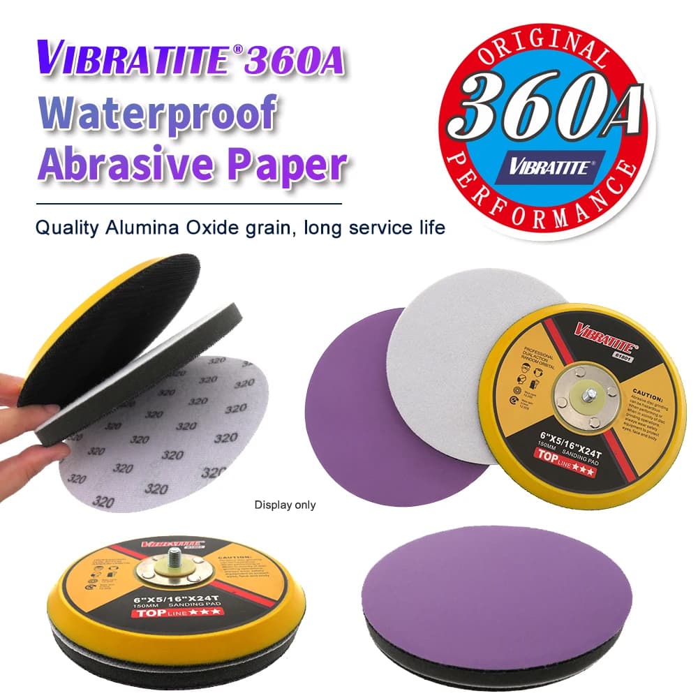 Disques de ponçage 6 pouces crochet et boucle 60-10000 grain papier de verre 150 mm pour ponceuse or