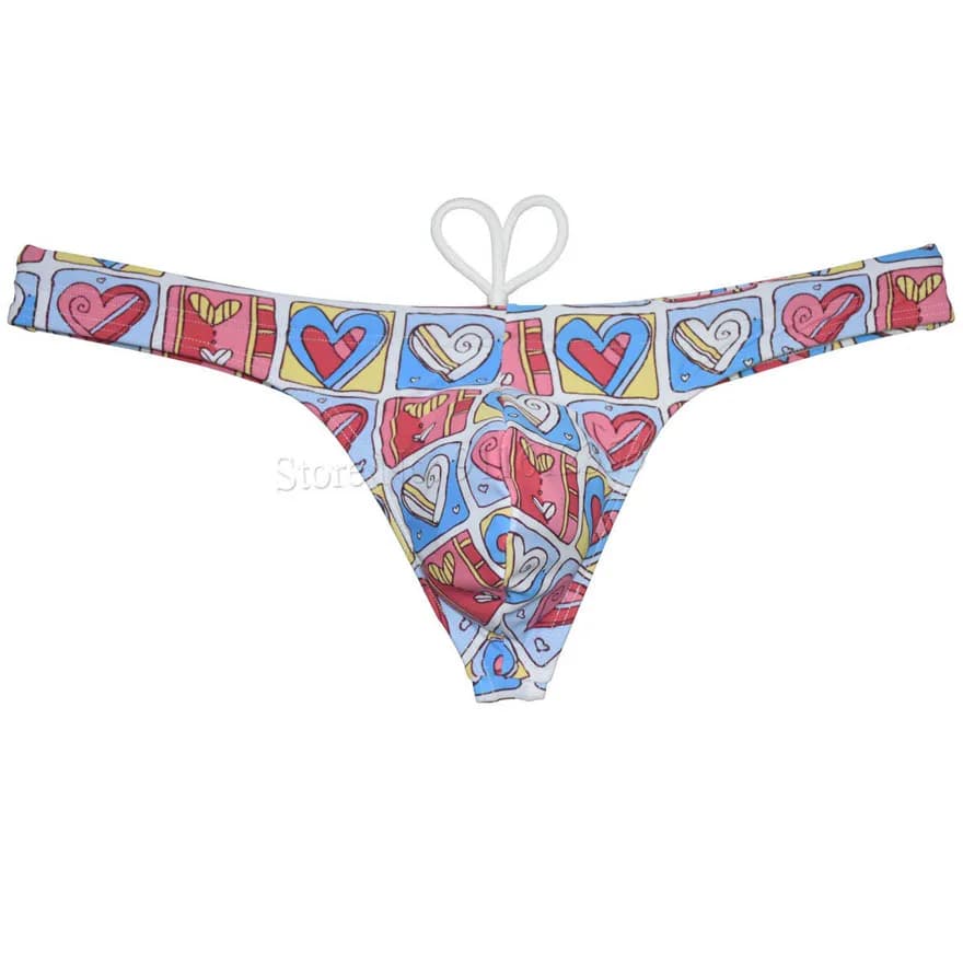 Maillot de bain en nylon pour hommes, bikini sexy, string, séchage rapide, dessin animé, mini, vêtem