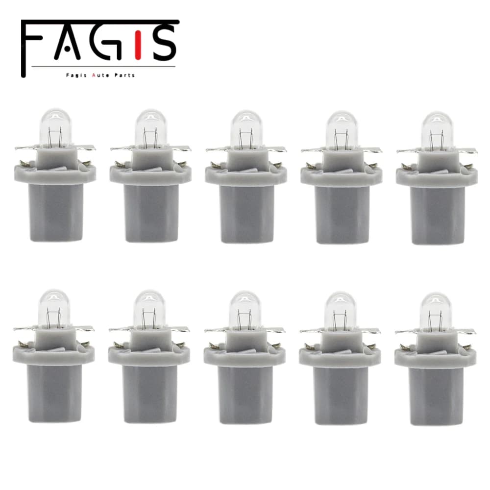 Fagis 10 pièces B8.5D B8.5 12V 1.2W 24V 1.2W ampoule halogène panneau de voiture jauge vitesse table