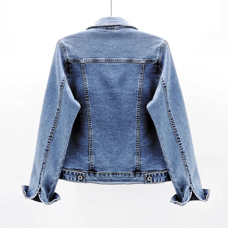 2025 printemps automne nouvelle veste en jean femmes grande taille 5XL Vintage mince à manches longu