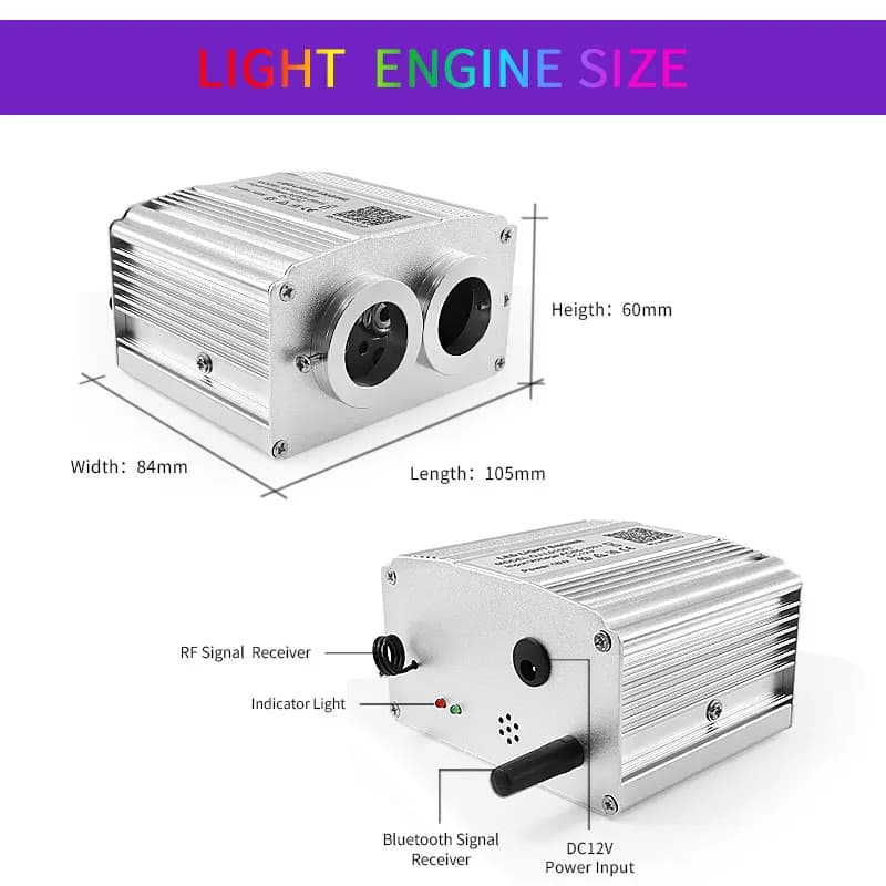 ciel etoile plafond Ciel étoilé LED scintillant de 16w pour voiture, éclairage d'intérieur pour toit